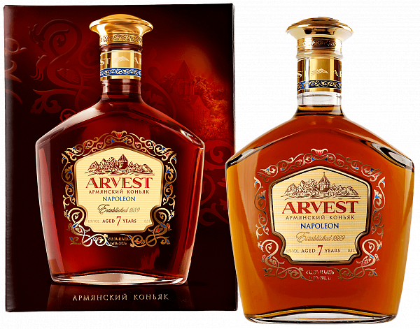 Arvest Armenian Brandy Napoleon Aregak (gift box), 0.5L