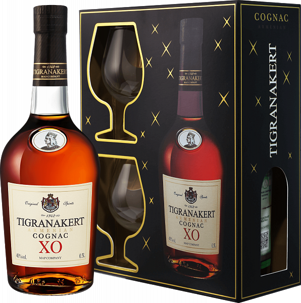 Tigranakert XO (gift box with 2 glasses), 0.5l