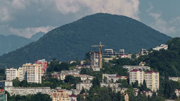 Cities of Russia. Sochi. View of Mount Akhun