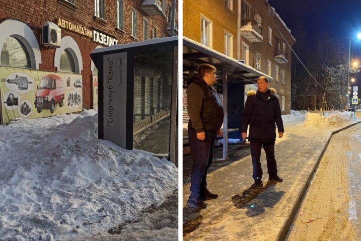 The mayor's office claims that the snow on the left photo appeared after the inspection