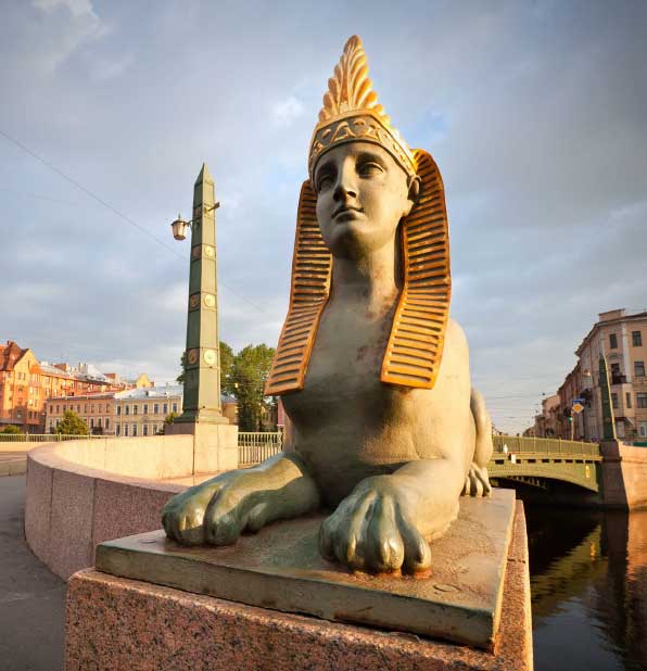 ★ Sphinx at the Egyptian bridge. Fontanka. SAINT PETERSBURG